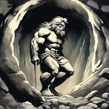 According to Greek mythology, cave dwellers known as Cyclopes forged thunderbolts for the god Zeus.
