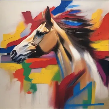 The artist's creativity flowed through the canvas with unbridled energy.