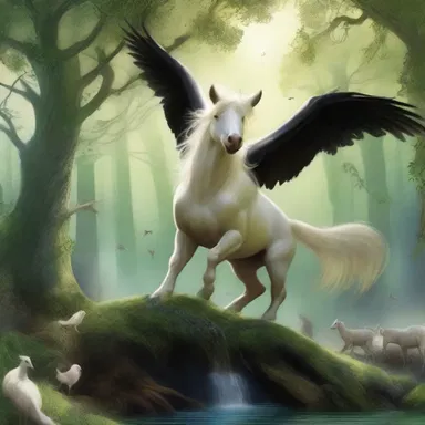 In the realm of fantasy, the magical creatures roamed freely with unbridled power.