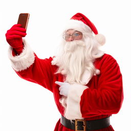 emo santa claus taking a selfie