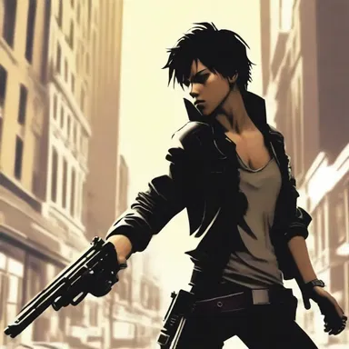 The protagonist automatically reached for a weapon, their reflexes sharpened by years of danger.