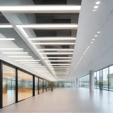 With the latest technology, the building's lighting system automatically adjusts to the natural daylight, creating a harmonious atmosphere.