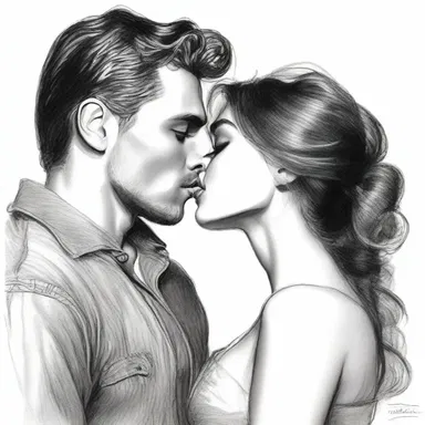 As soon as their eyes met, they automatically leaned in for a passionate kiss, their love and desire instinctively drawing them closer.