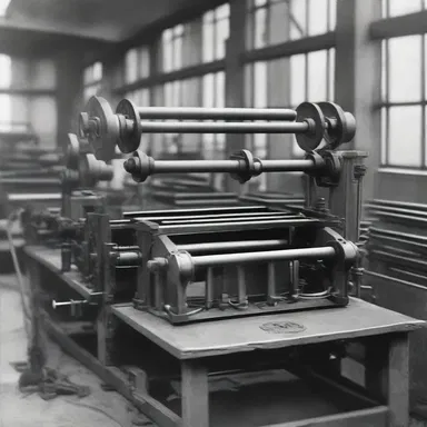 During the Industrial Revolution, machines were developed to automatically perform tasks that were previously done by hand.