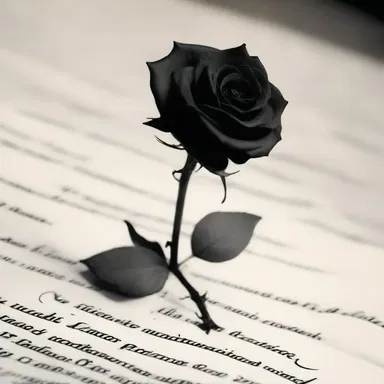 In the horror movie, the killer would often leave a chilling calling card at the scene of each murder, a small black rose as a sinister signature.