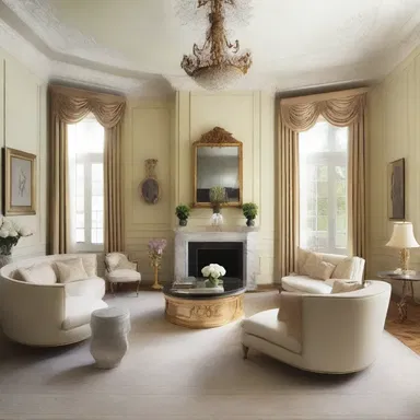 The interior designer used a calling card to make important phone calls while designing a luxurious mansion.