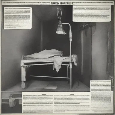 The eerie atmosphere of the haunted house was heightened by the graphic description of a paracentesis procedure performed on an unfortunate victim.