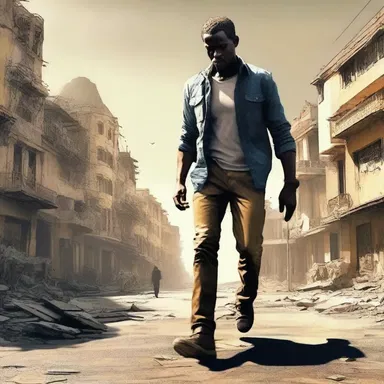 In the novel, the main character suffers from atactic abasia, making it difficult for him to walk without stumbling.