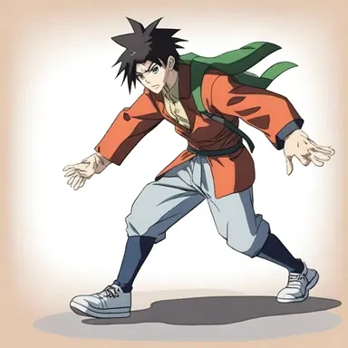 The anime character's movement was hindered by atactic abasia, causing him to struggle with walking straight.