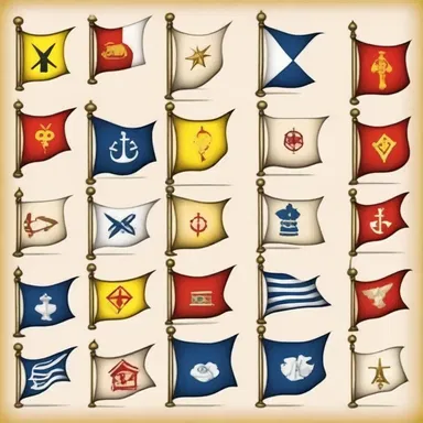 In ancient Greek mythology, sailors used nautical signal flags to communicate with the gods during their sea voyages.