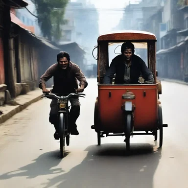 Rickshaw: see definitions with illustrated examples