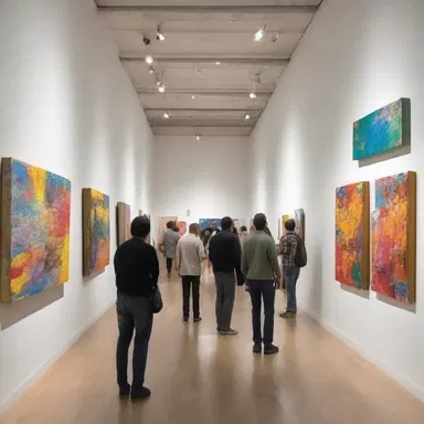 The art gallery was a hive of colorful paintings and sculptures, attracting a teeming multitude of art enthusiasts.