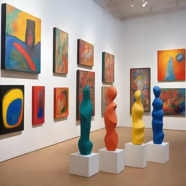 The art gallery was a hive of colorful paintings and sculptures, attracting a teeming multitude of art enthusiasts.