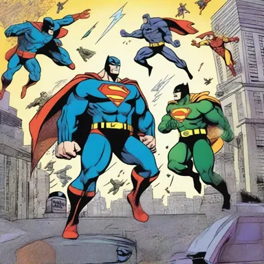 In the comic book, the superheroes hived together to defeat the supervillain and save the city.