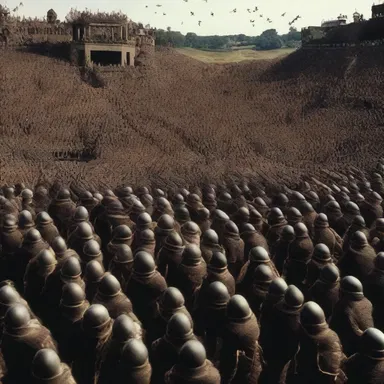 The extras in the movie would hive together to create an impressive crowd scene.
