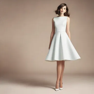 The dress was designed with a dividable skirt, allowing the wearer to change its length.