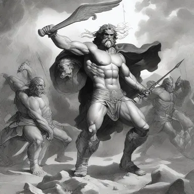 According to Greek mythology, the heroes were often mustered in to fight alongside the gods in the various wars against formidable monsters.