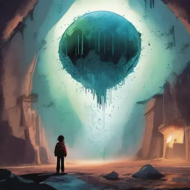 In the novel, the protagonist discovers a hidden underground world where squarks and other mysterious particles exist.