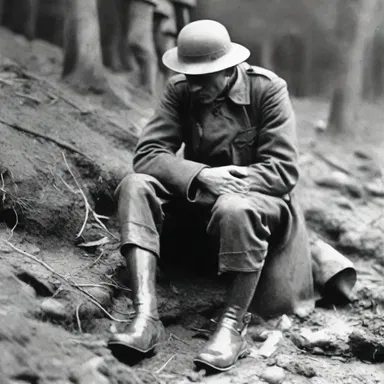 During World War I, many soldiers suffered from trench foot due to the prolonged exposure to wet and unsanitary conditions in the trenches.