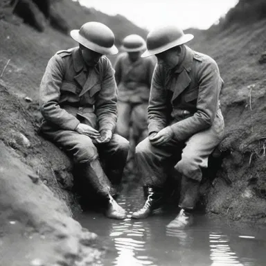During World War I, many soldiers suffered from trench foot due to the prolonged exposure to wet and unsanitary conditions in the trenches.