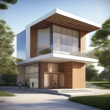 The school assignment was to design a sustainable and innovative building for a hypothetical client.