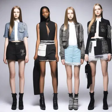 As part of her school assignment, she created a unique and edgy fashion collection inspired by street style.