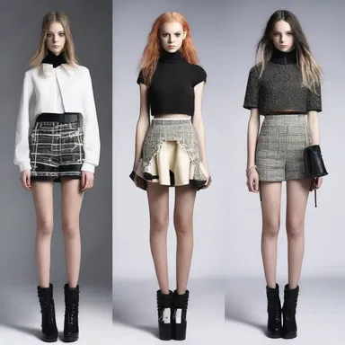As part of her school assignment, she created a unique and edgy fashion collection inspired by street style.