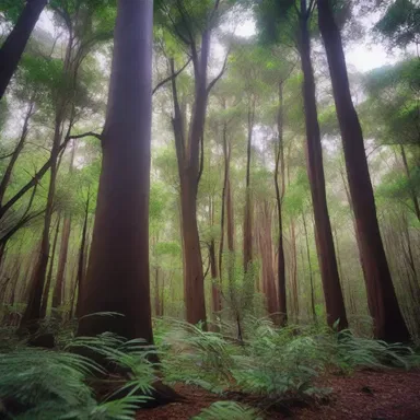 Lost in the dense forest, they stumbled upon a sinister grove of bunya bunya trees with their chillingly haunting branches.