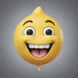 A 3D version of the laughing tears emoji 😂.