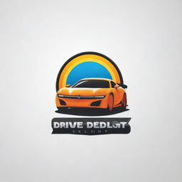 Design a creative and vibrant logo for a brand named 'Drive to Delight'. The logo should encapsulate the essence of delight and the concept of driving.