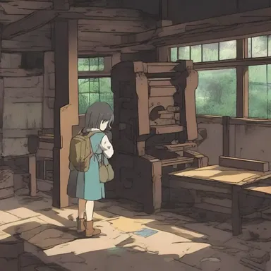 In the anime, the protagonist discovers an abandoned stamping mill and uncovers a hidden treasure inside.