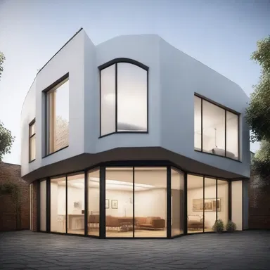 The architect had to condense the original design plans in order to fit within the restricted space of the building.
