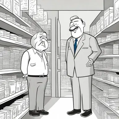 In the cartoon, the artist cleverly condensed the entire storyline into a single frame.