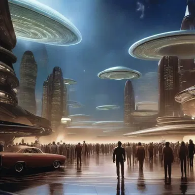 The futuristic technology allowed the characters to condense matter, making transportation across galaxies instantaneous.