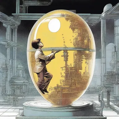 In the science fiction novel, the protagonist discovers a way to condense matter and compress it into a tiny capsule.