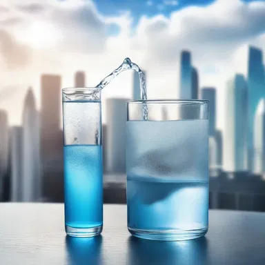 In the futuristic world, scientists developed a new technology to condense water vapor in the air for sustainable hydration.