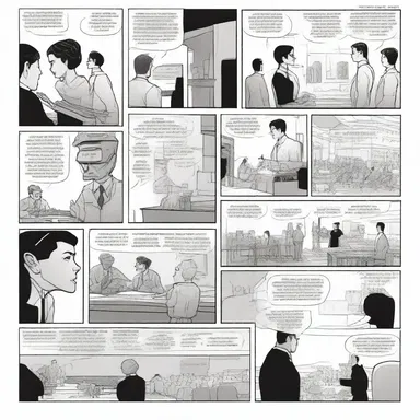 In order to fit the story into a single page, the comic artist had to condense the dialogue and action.