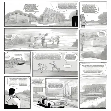 In order to fit the story into a single page, the comic artist had to condense the dialogue and action.