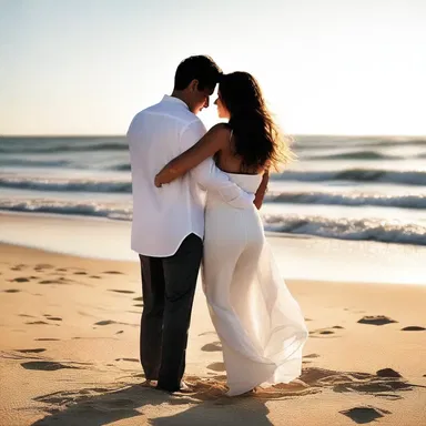 Under the scorching sun, Sarah and John stood on the beach as their tears evaporated and their love began to condense.