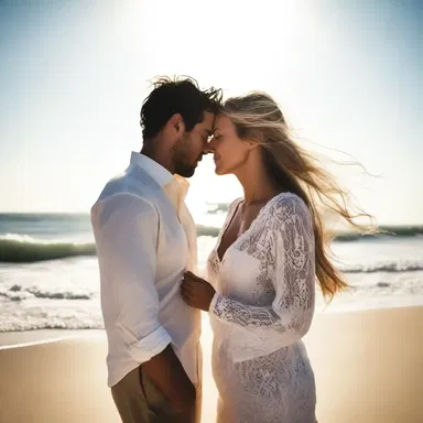Under the scorching sun, Sarah and John stood on the beach as their tears evaporated and their love began to condense.