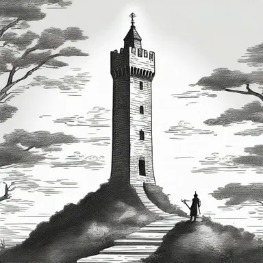 In the classic novel, the protagonist's scaling of the tower symbolized his journey towards enlightenment and self-discovery.