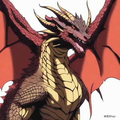 The anime series showed the detailed scaling of the dragon's skin.