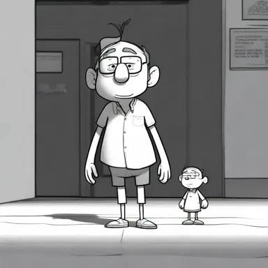 The animator used scaling to depict a character growing smaller as they walked away.