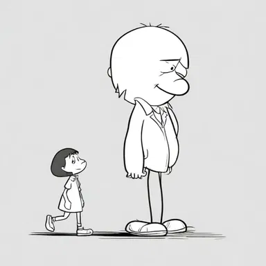 The animator used scaling to depict a character growing smaller as they walked away.
