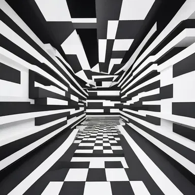 The architect incorporated optical illusions into the room's design, creating an atmosphere that plays with perception and makes visitors feel like they are in the presence of a deceiver.