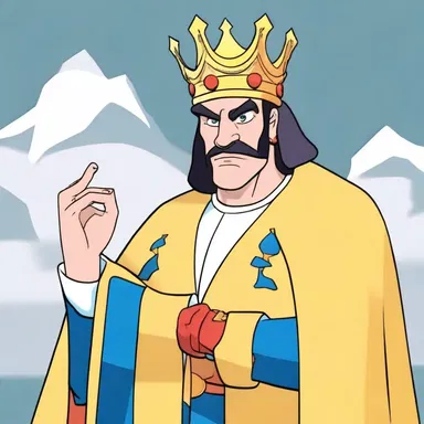 The king in the animated series was always depicted with a sceptered hand to symbolize his authority.