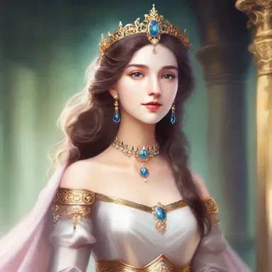 The protagonist, a sceptered princess, ruled her kingdom with grace and wisdom in the fantasy novel.