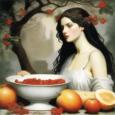 In Greek mythology, Persephone was forced to eat a bowl of gruel in the Underworld, which bound her to spend half of the year there.