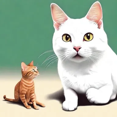 The cat's expression changed markedly when it saw the mouse.