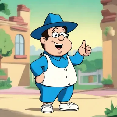 The cartoon character is only a sixteenth part of the overall animated series.